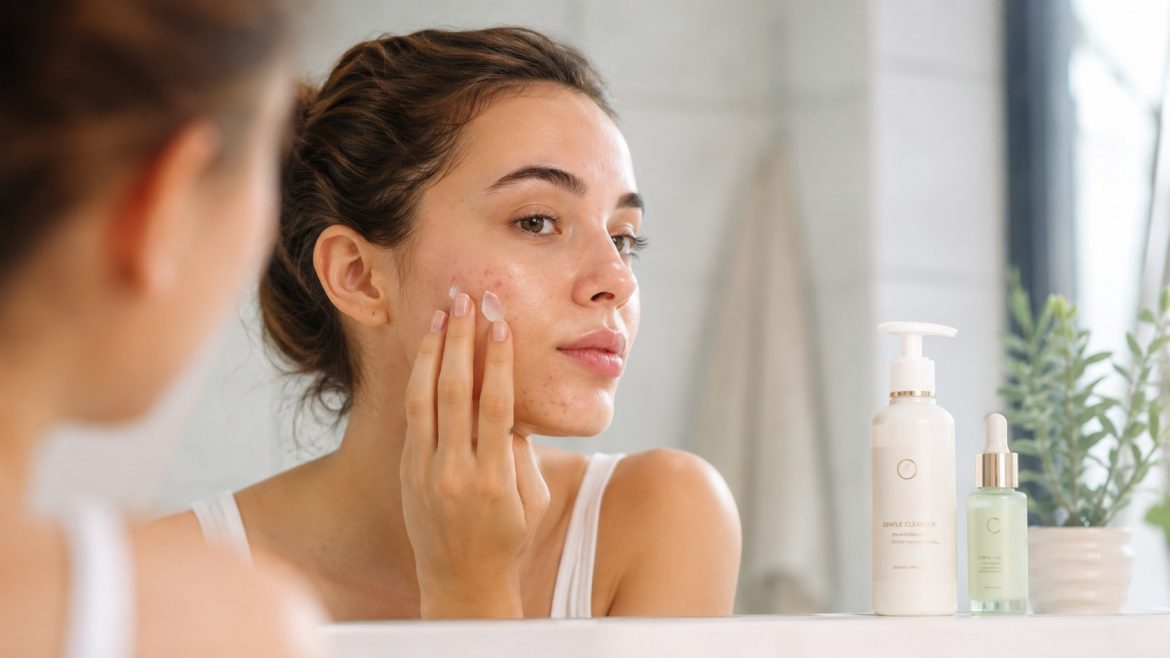 Jak dbać o cerę trądzikową krok po kroku? Zasady łagodnej pielęgnacji, czego unikać oraz kiedy warto udać się do dermatologa.