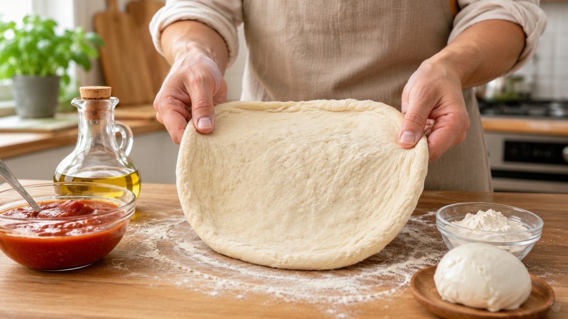 Jak zrobić domową pizzę krok po kroku? Przepis na ciasto i dodatki, jak upiec pizzę bez kamienia oraz sekret chrupiącego spodu.