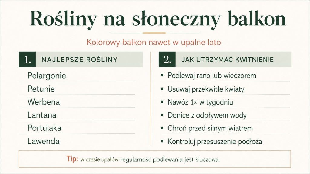 Rośliny na balkon — co posadzić, by kwitł całe lato
