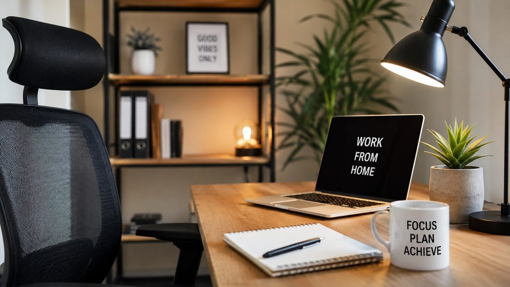 Jak urządzić domowe biuro do pracy zdalnej? Ergonomia, biurko, krzesło i monitor