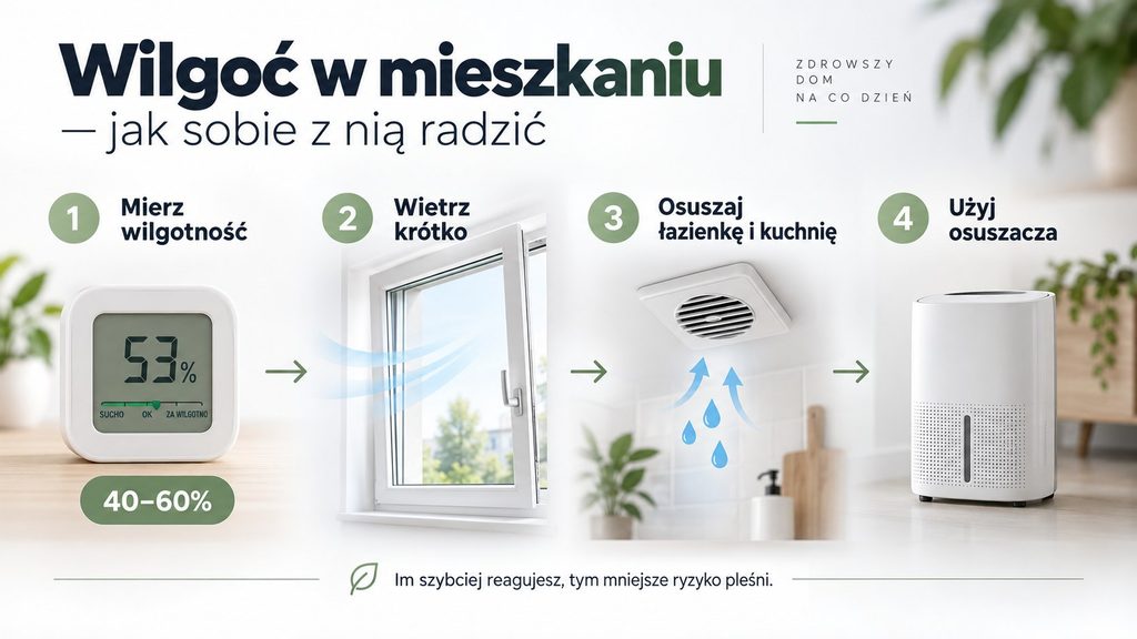 Wilgoć w mieszkaniu — jak sobie z nią radzić? Sprawdzone sposoby na zaparowane okna, mokre ściany i pleśń