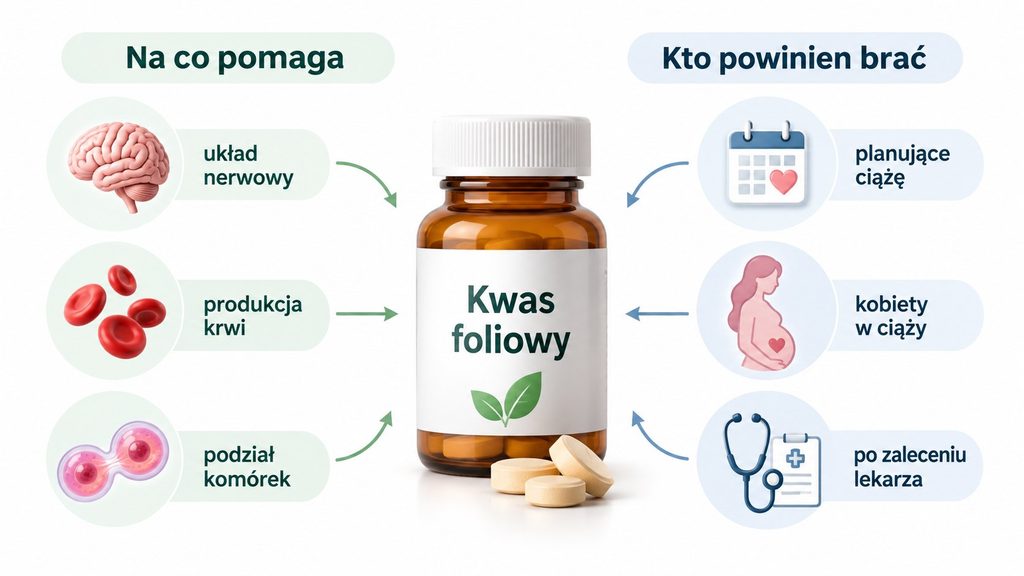 Kwas foliowy — na co pomaga, kto powinien go brać i jakie dawki stosować w 2026 roku