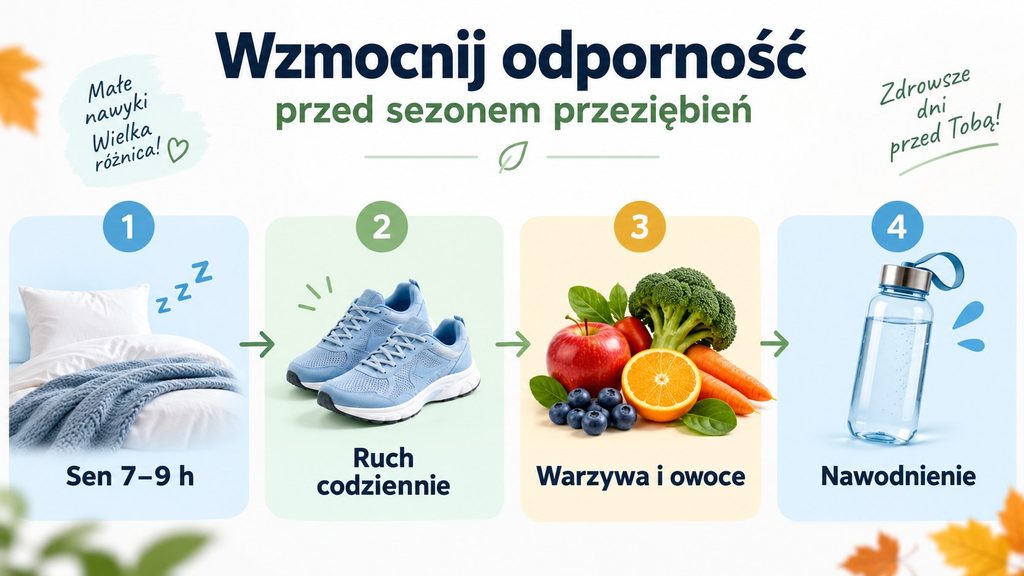 Jak wzmocnić odporność przed jesienią? Dieta, witamina D, sen i ruch na infekcje