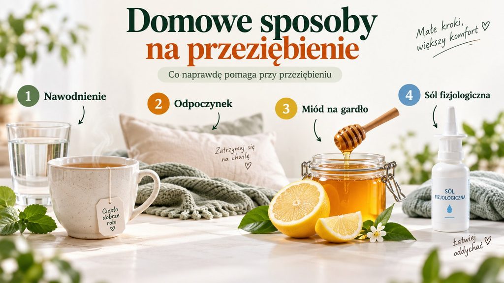 Domowe sposoby na przeziębienie — co naprawdę pomaga na katar, kaszel i ból gardła