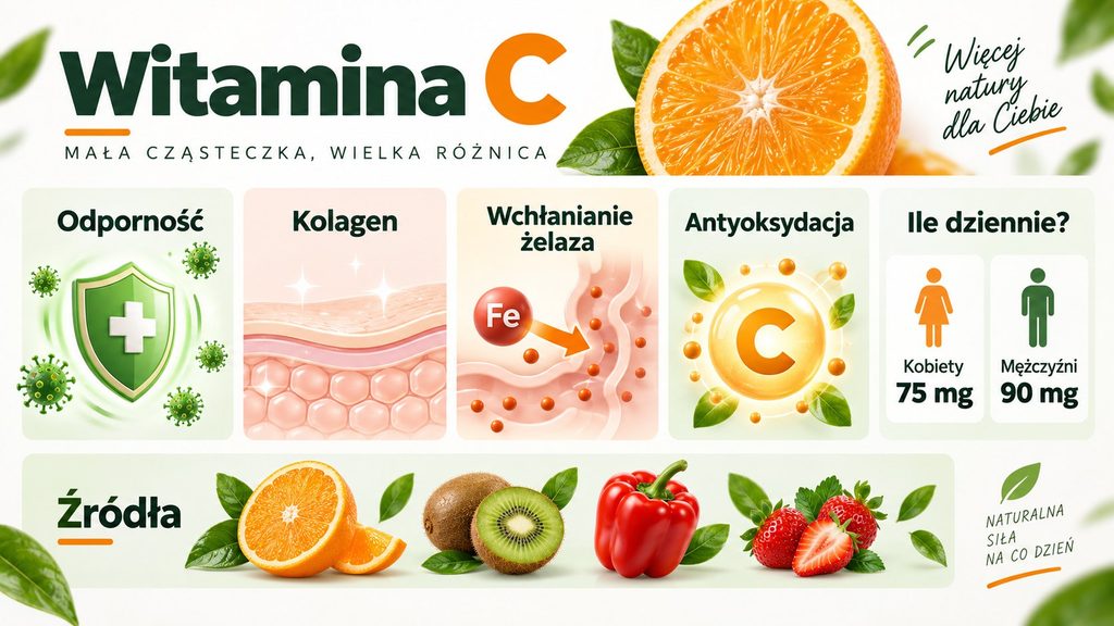 Witamina C — na co pomaga i ile jej potrzebujesz? Normy, źródła i suplementacja